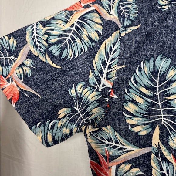 Molokai Surf Co Reverse Print Bird Of Paradise Hawaiian Shirt Short Sleeve Luau - Picture 2 of 9